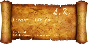 Linzer Klára névjegykártya